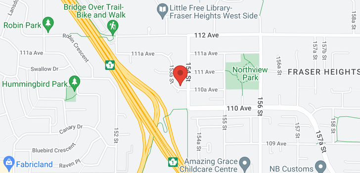 map of 15377 110A AVENUE